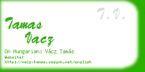 tamas vacz business card