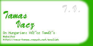 tamas vacz business card